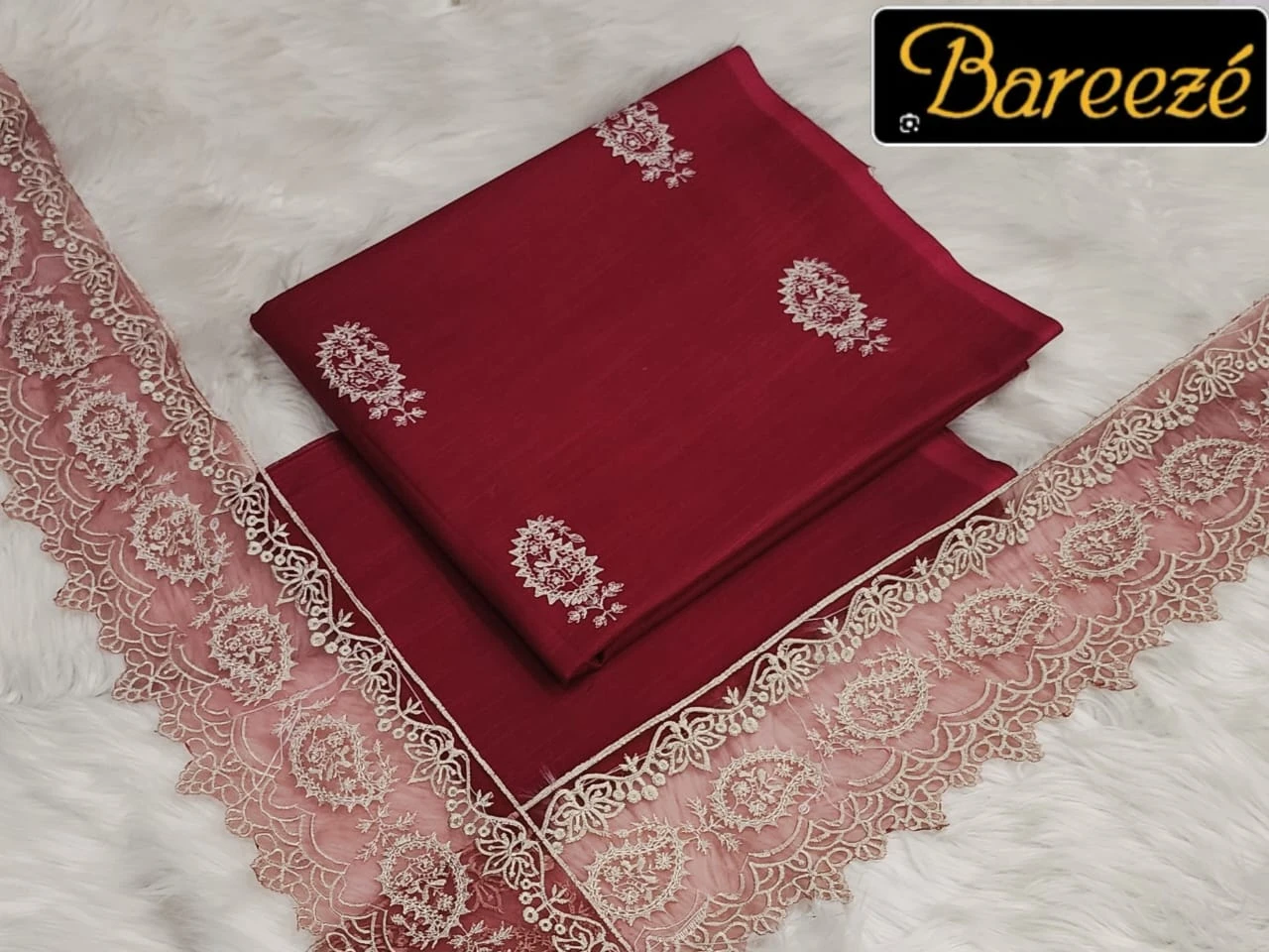 Bareeze 2-Piece Embroidered Khaddar Suit