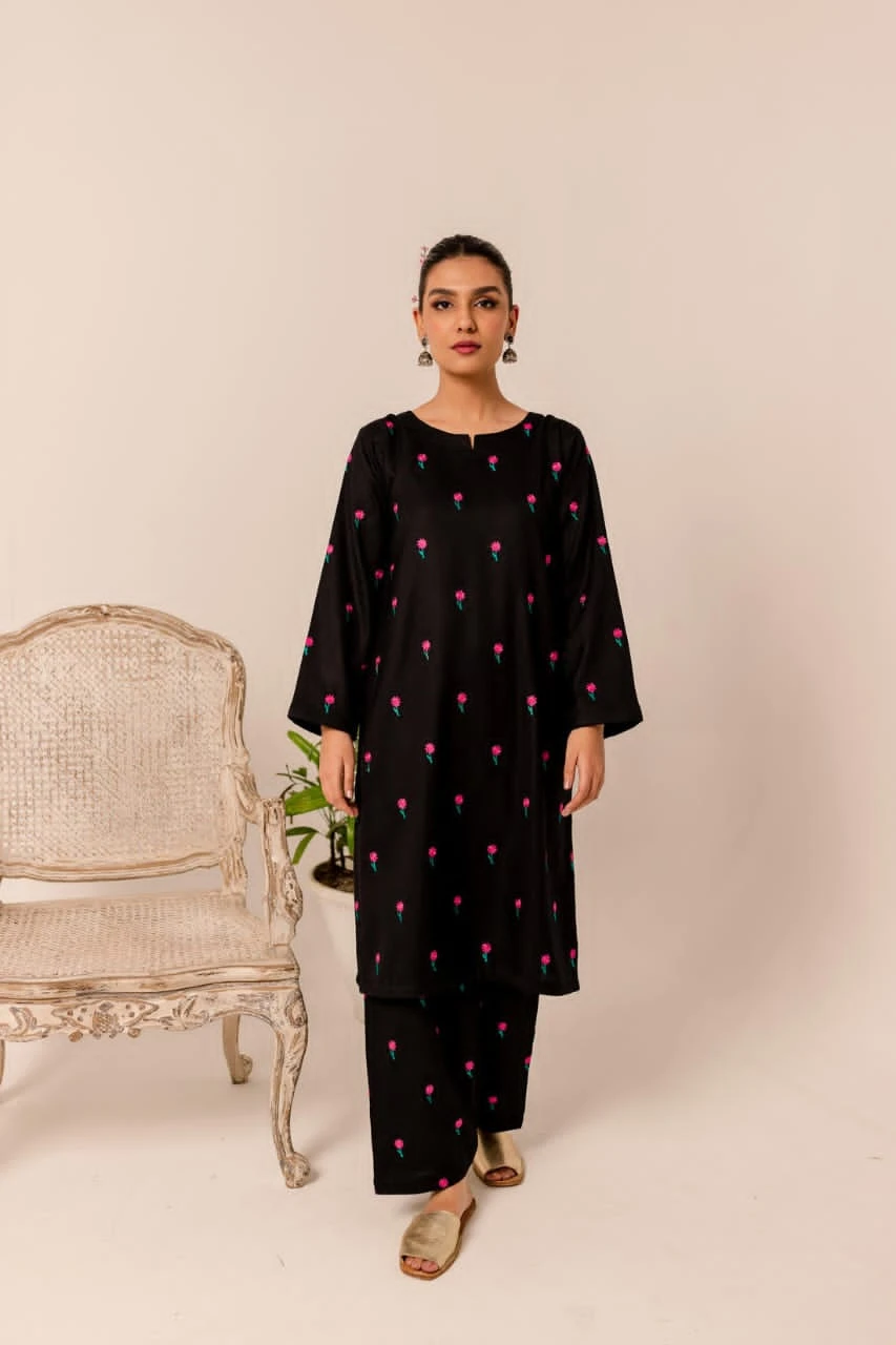 Zara Shahjahan 2-Piece Embroidered Dhanak Suit