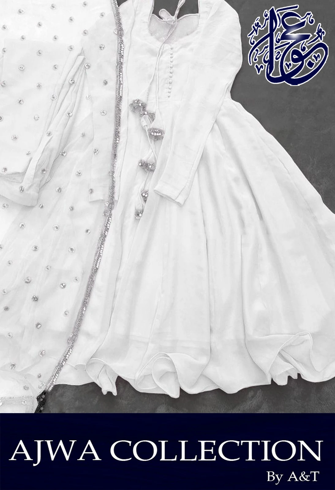 White Chiffon Dupatta 3-piece
