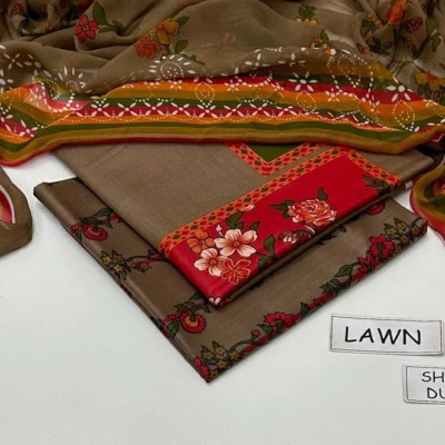 Aneela's Printed Lawn 3-Piece Suit
